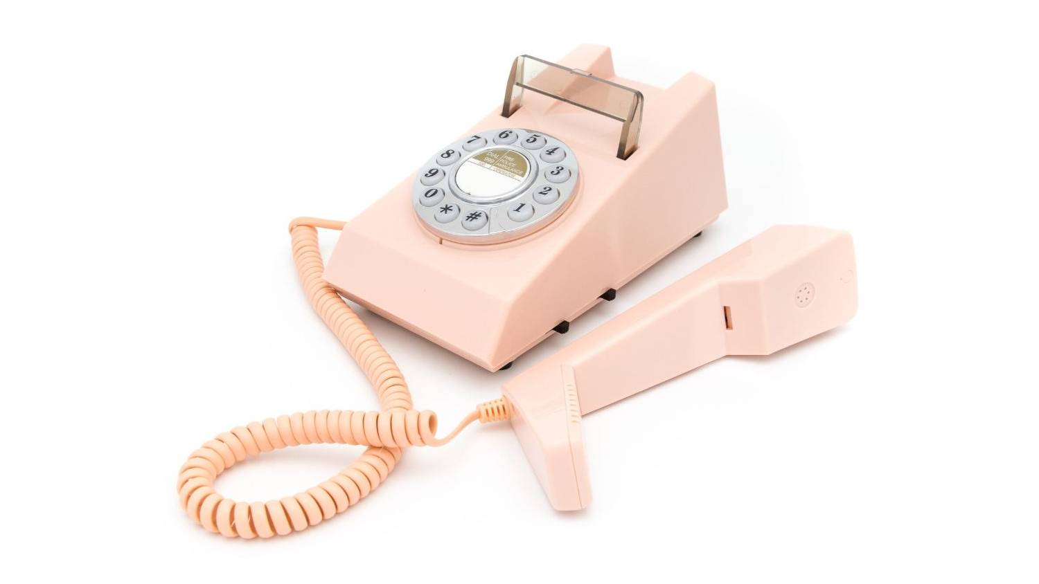 GPO Trim Retro Corded Phone with Push Buttons Pink Harvey Norman