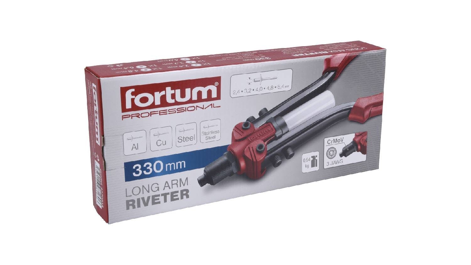 Fortum Long-Arm Blind Rivet Riveter 2.4 - 6.4mm 330mm