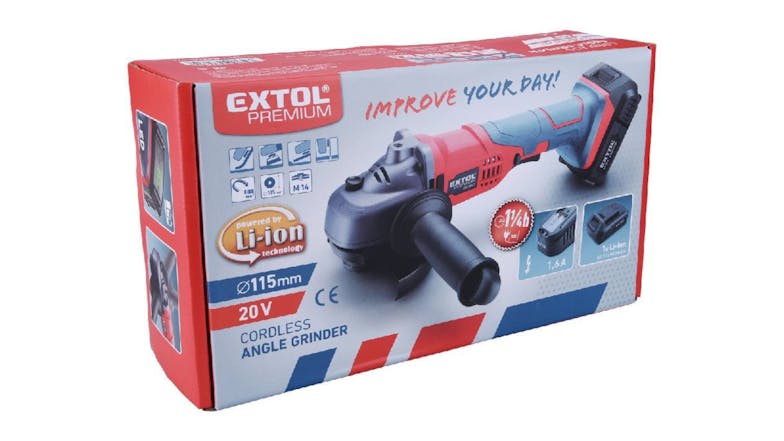 Extol SHARE20V Cordless Angle Grinder 115mm (Skin Only)