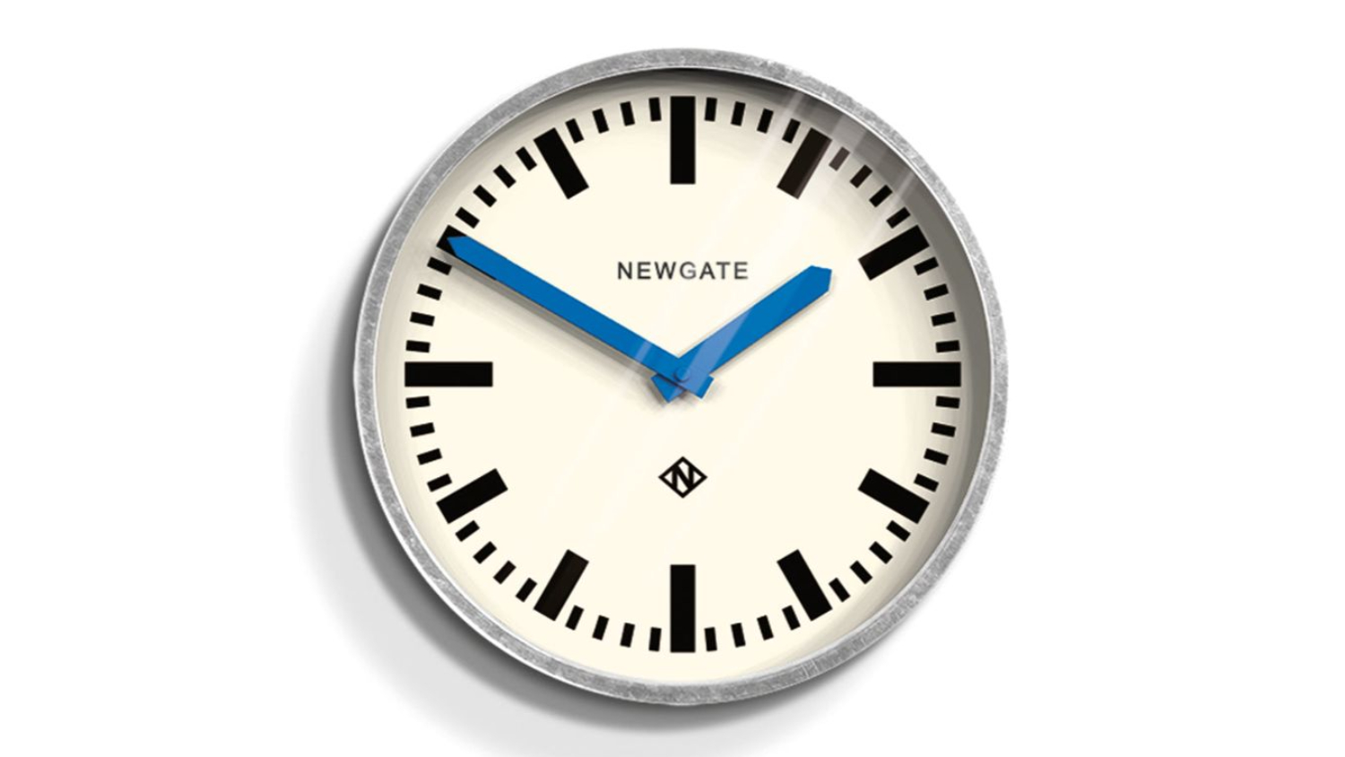 Newgate "Luggage" Wall Clock - Galvanised/Blue