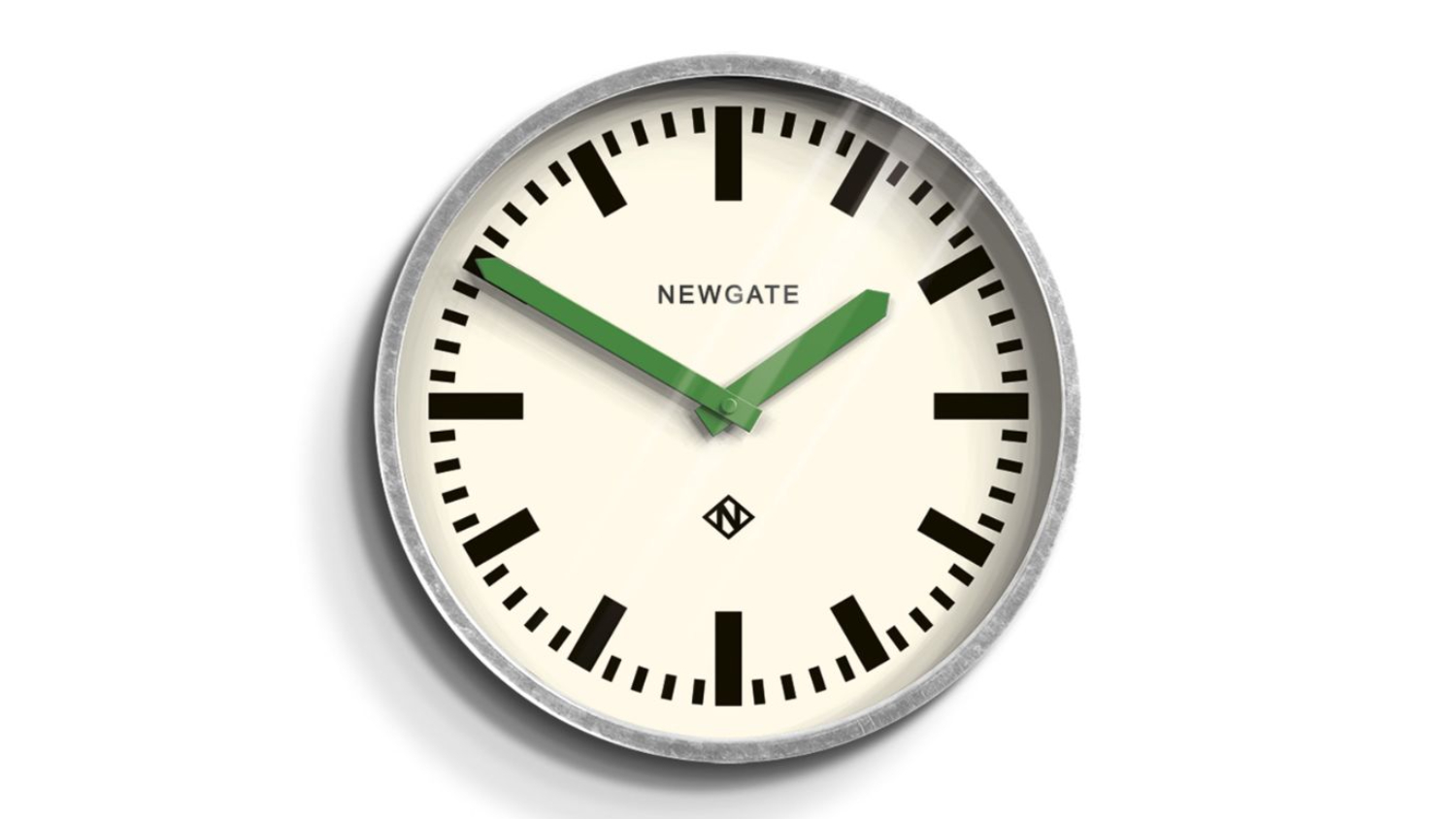 Newgate "Luggage" Wall Clock - Galvanised/Green
