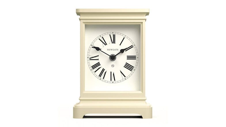 Newgate "Time Lord" Mantel Clock - Matte Linen White