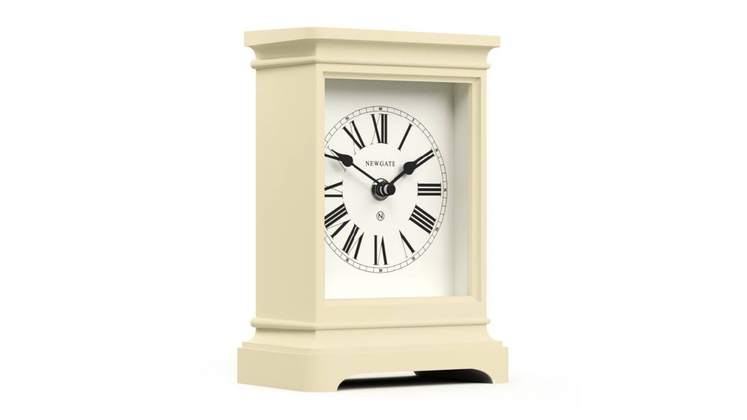 Newgate "Time Lord" Mantel Clock - Matte Linen White
