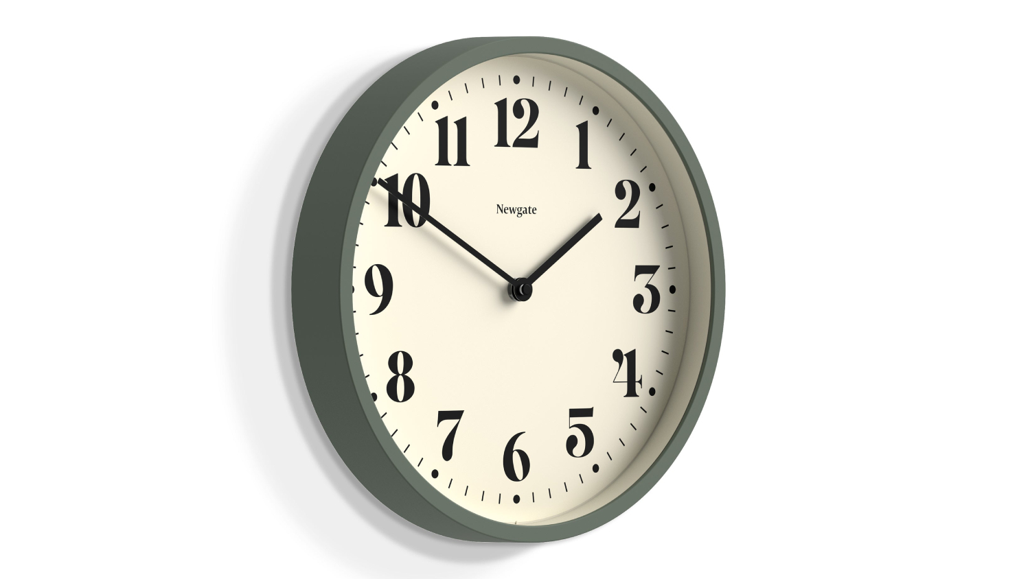 Newgate "Number Four" Wall Clock - Matte Asparagus Green
