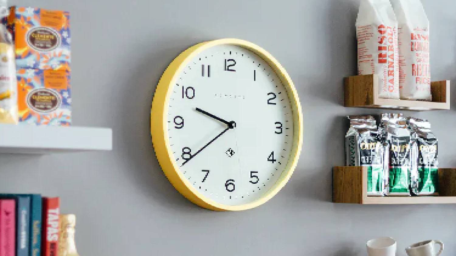 Newgate "Number Three Echo" Wall Clock - Silicone Yellow