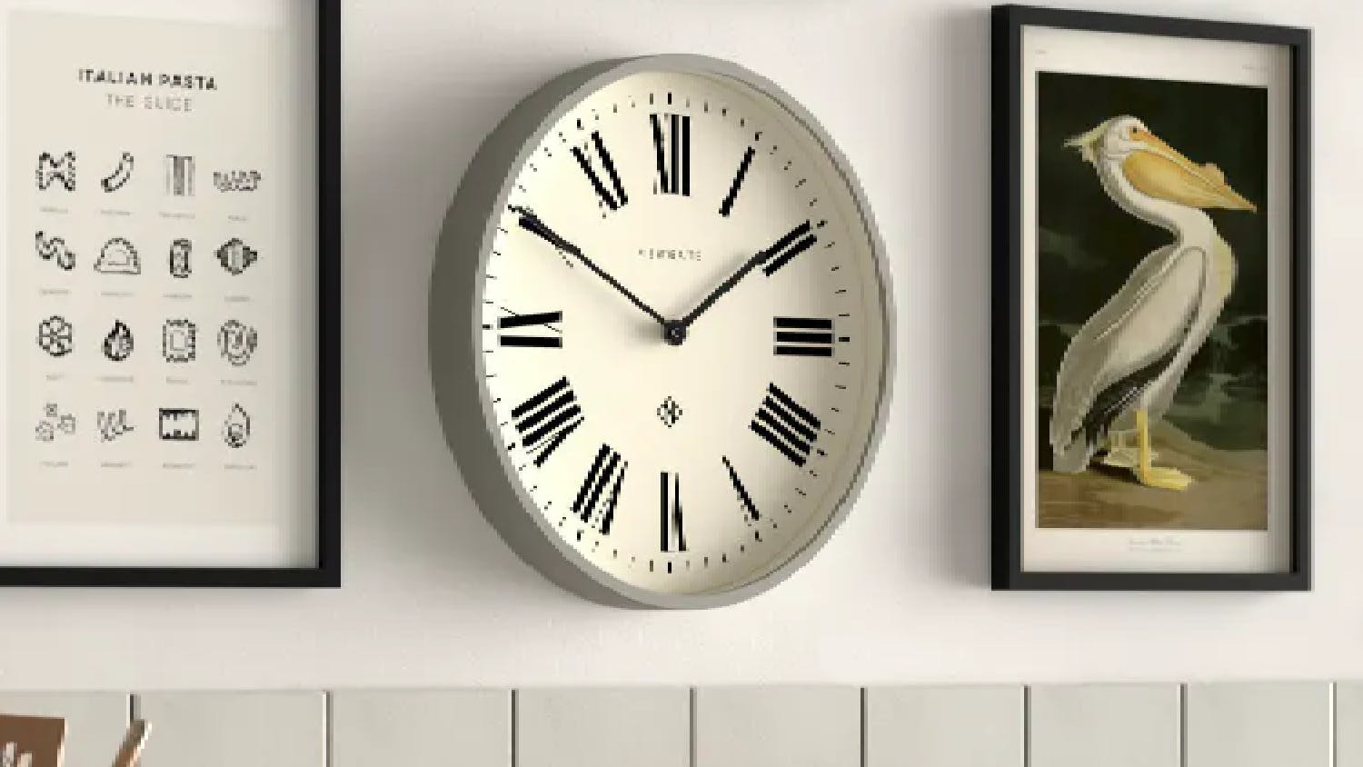 Newgate "Number Three Italian" Wall Clock - Grey