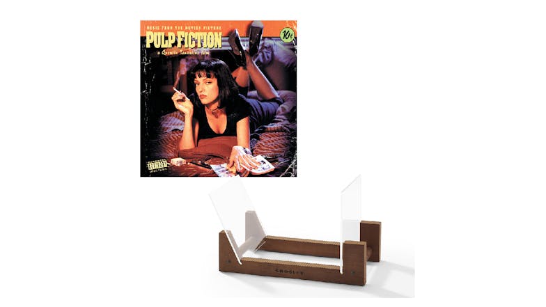 Crosley Record Storage Display Stand w/ Pulp Fiction Official OST Vinyl Album