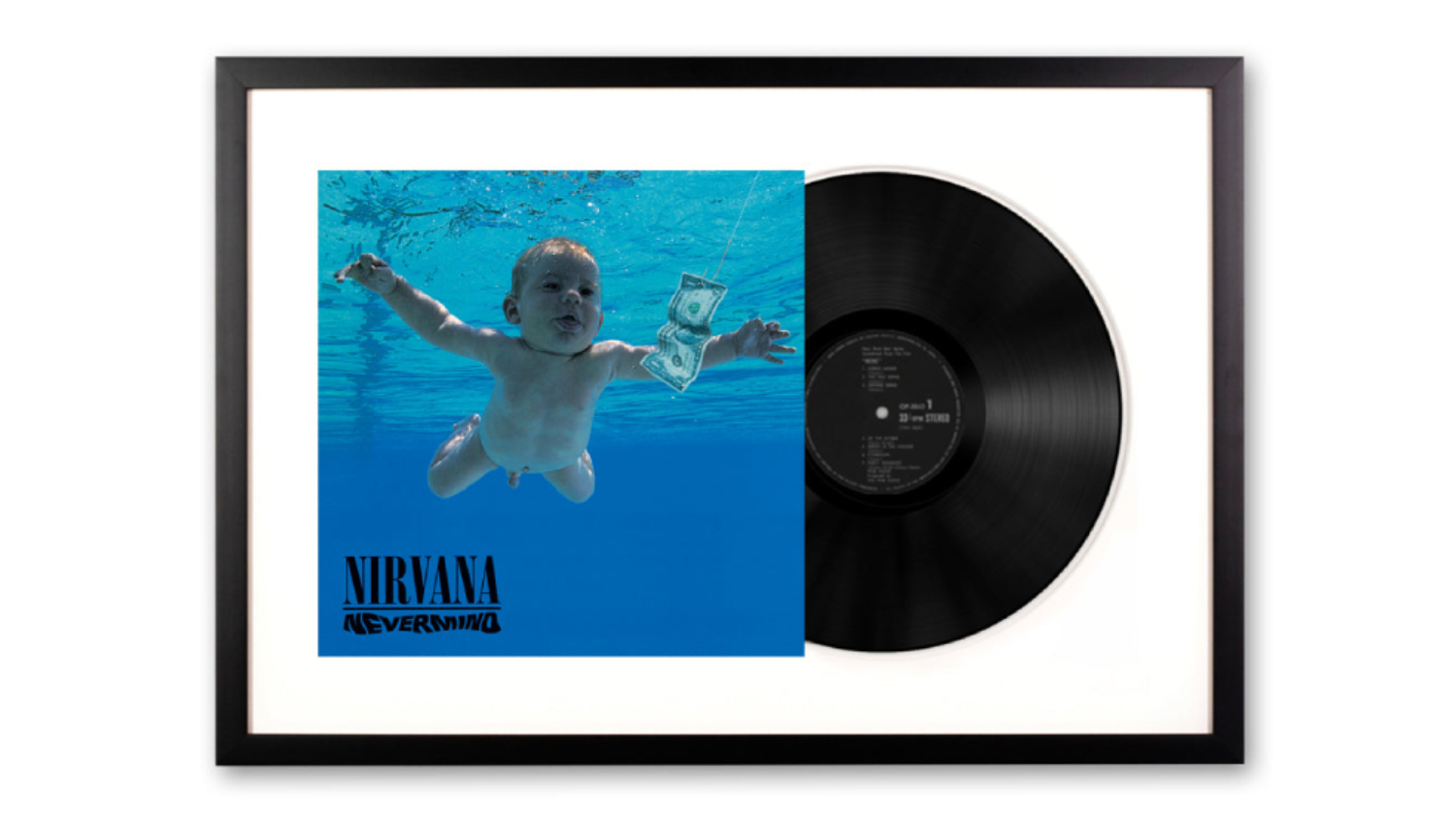 Nirvana - Nevermind Framed Vinyl + Album Art
