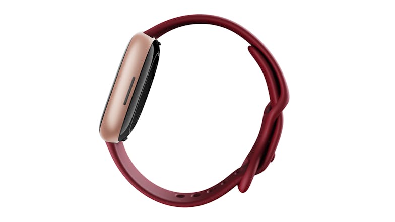 Fitbit Versa 4 Smartwatch - Copper Rose Aluminium Case with Beet Juice Band (Bluetooth, GPS)