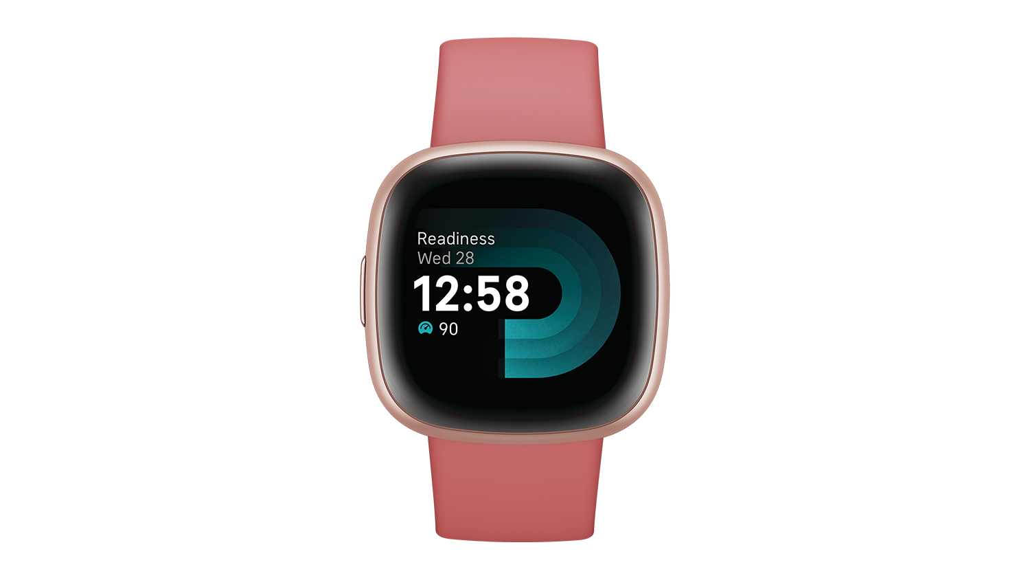 Fitbit Versa 4 Smartwatch - Copper Rose Aluminium Case with Pink Sand Band (Bluetooth, GPS)