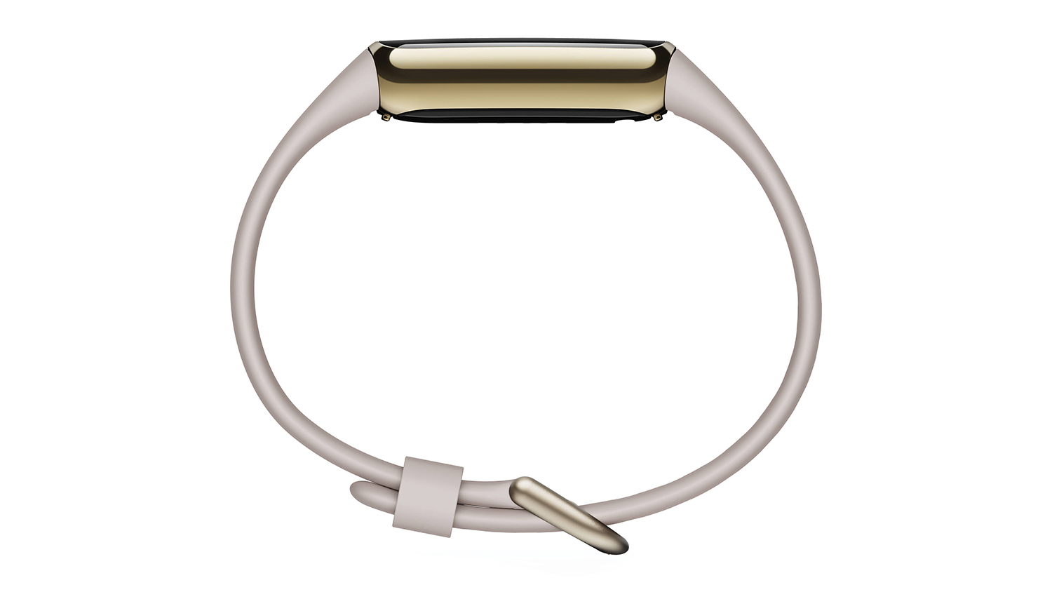 Fitbit Luxe Fitness Tracker Soft Gold Stainless Steel Case with Lunar