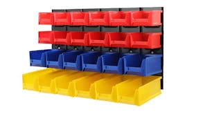 Giantz Wall-Mounted Storage Bin Rack 24pcs.