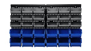 Giantz Wall-Mounted Storage Bin Rack 30pcs.