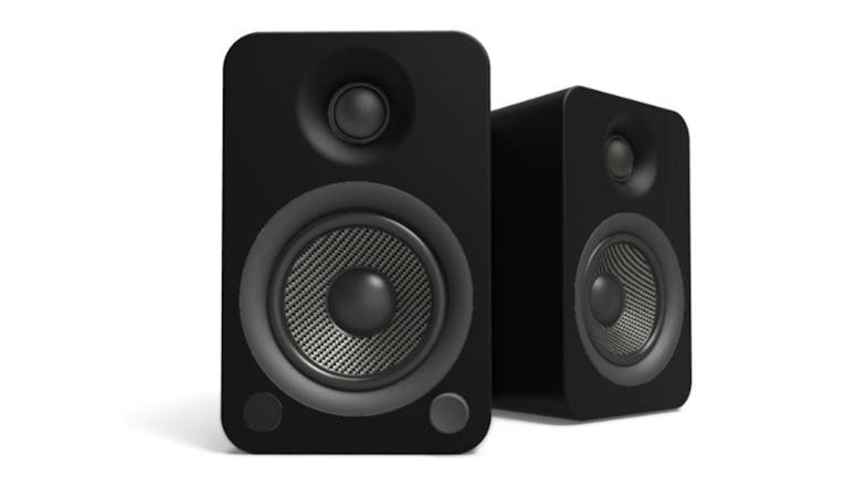 Kanto YU4 140W Bookshelf Speakers w/ Bluetooth, Phono Preamp - Black