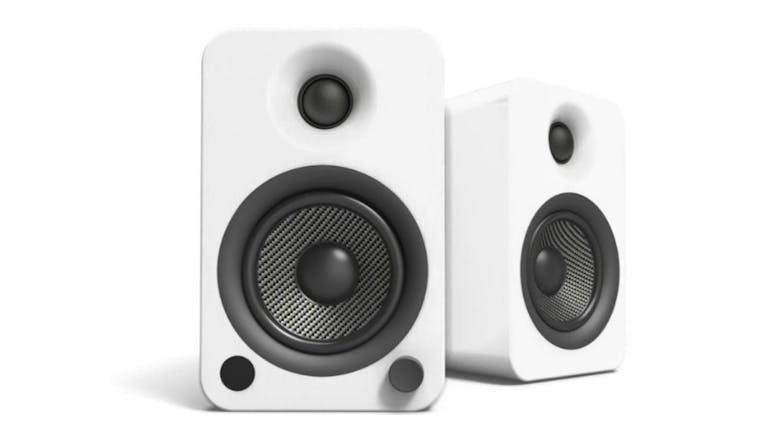 Kanto YU4 140W Bookshelf Speakers w/ Bluetooth, Phono Preamp - White