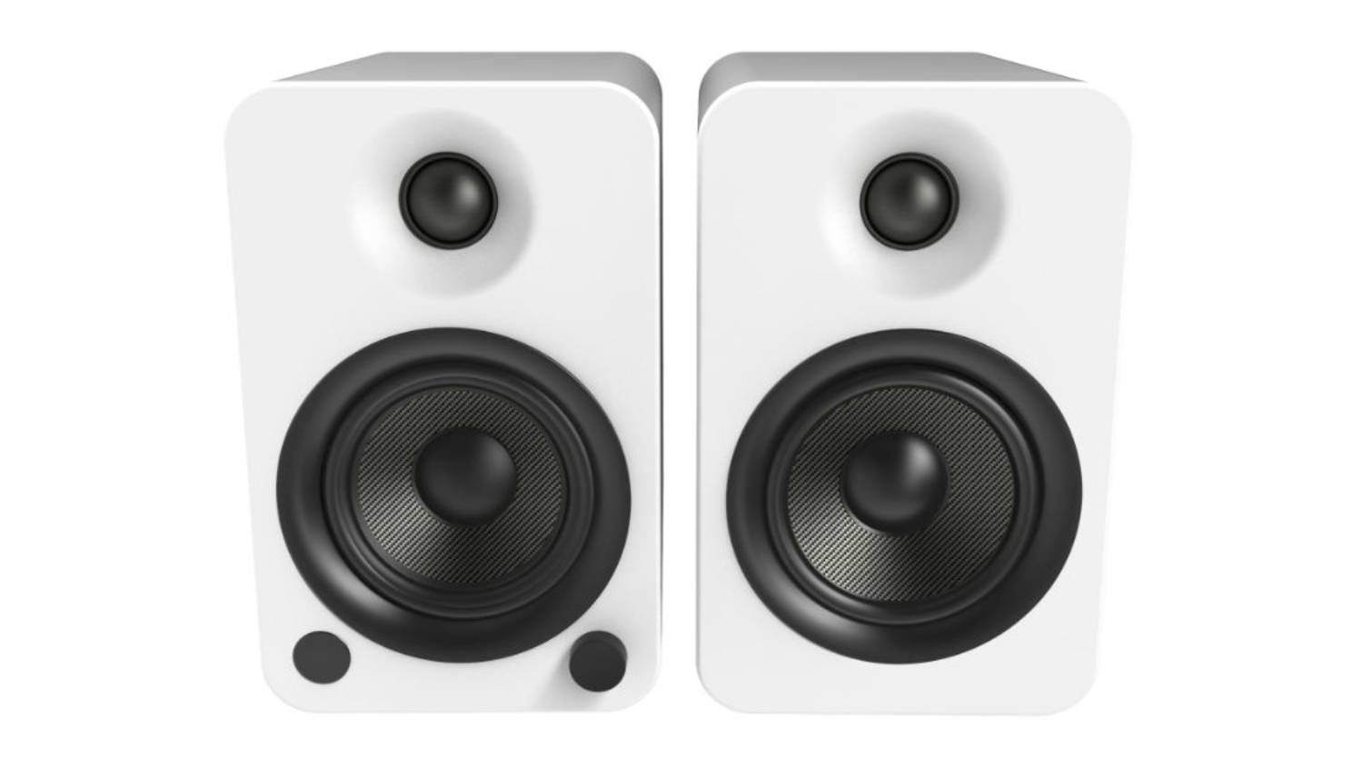Kanto YU4 140W Bookshelf Speakers with Bluetooth, Phono Preamp White