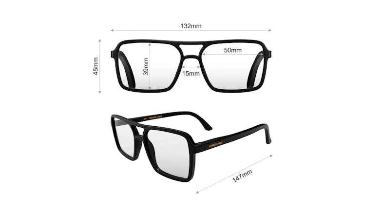 London Mole Spy Glasses w/ Blue Light Blocker Lens - Black