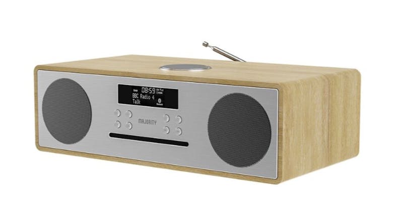 Majority Oakington Dab Radio & CD Player w/ Bluetooth - Oak