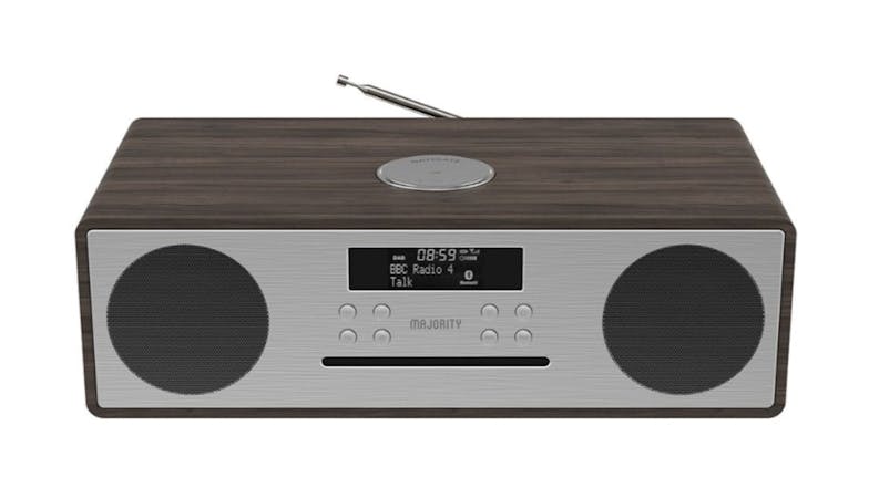 Majority Oakington Dab Radio & CD Player w/ Bluetooth - Walnut