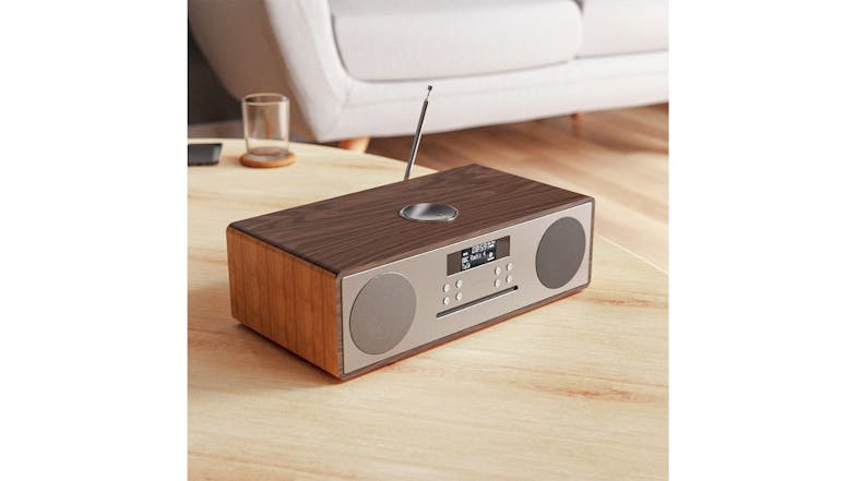 Majority Oakington Dab Radio & CD Player w/ Bluetooth - Walnut