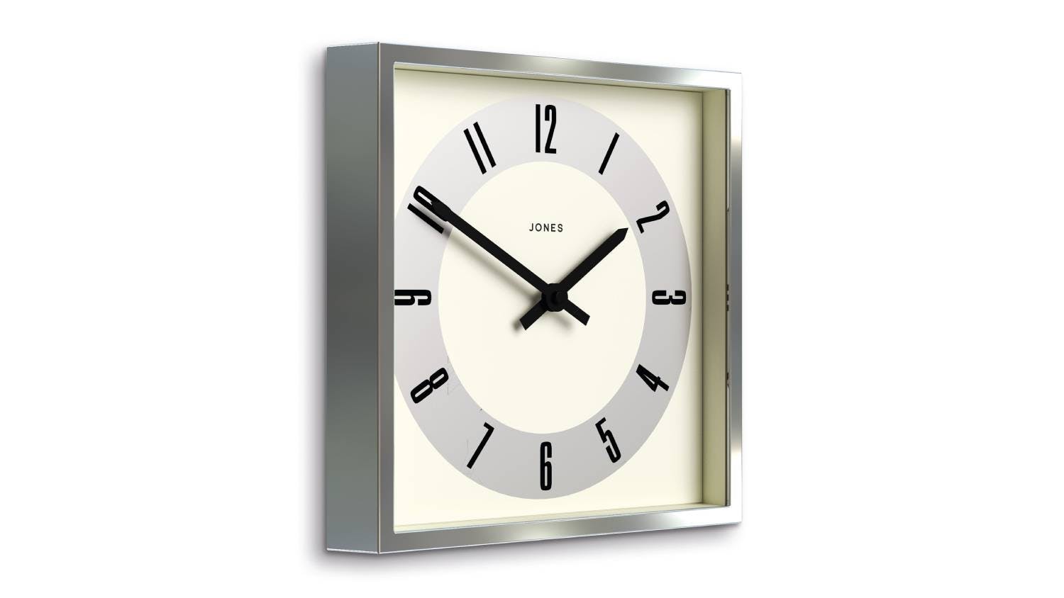 Newgate "Jones Box" Wall Clock - Silver