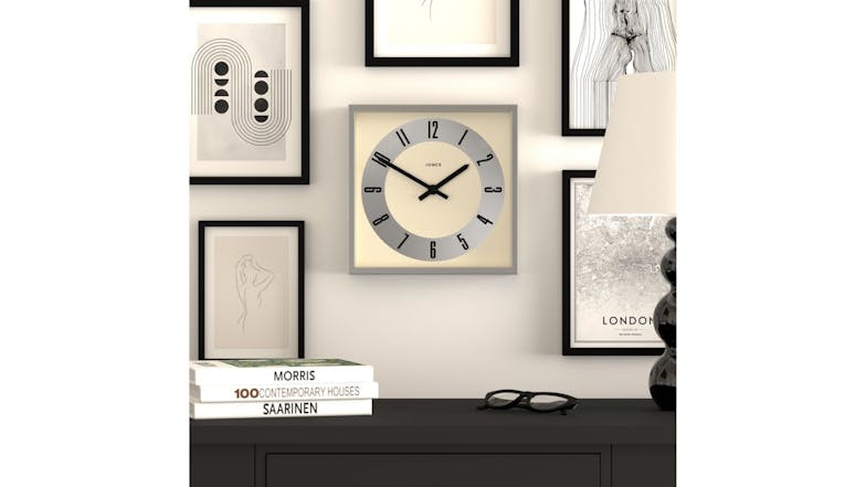 Newgate "Jones Box" Wall Clock - Silver