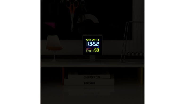 Newgate "Monolith" LCD Alarm Clock - White