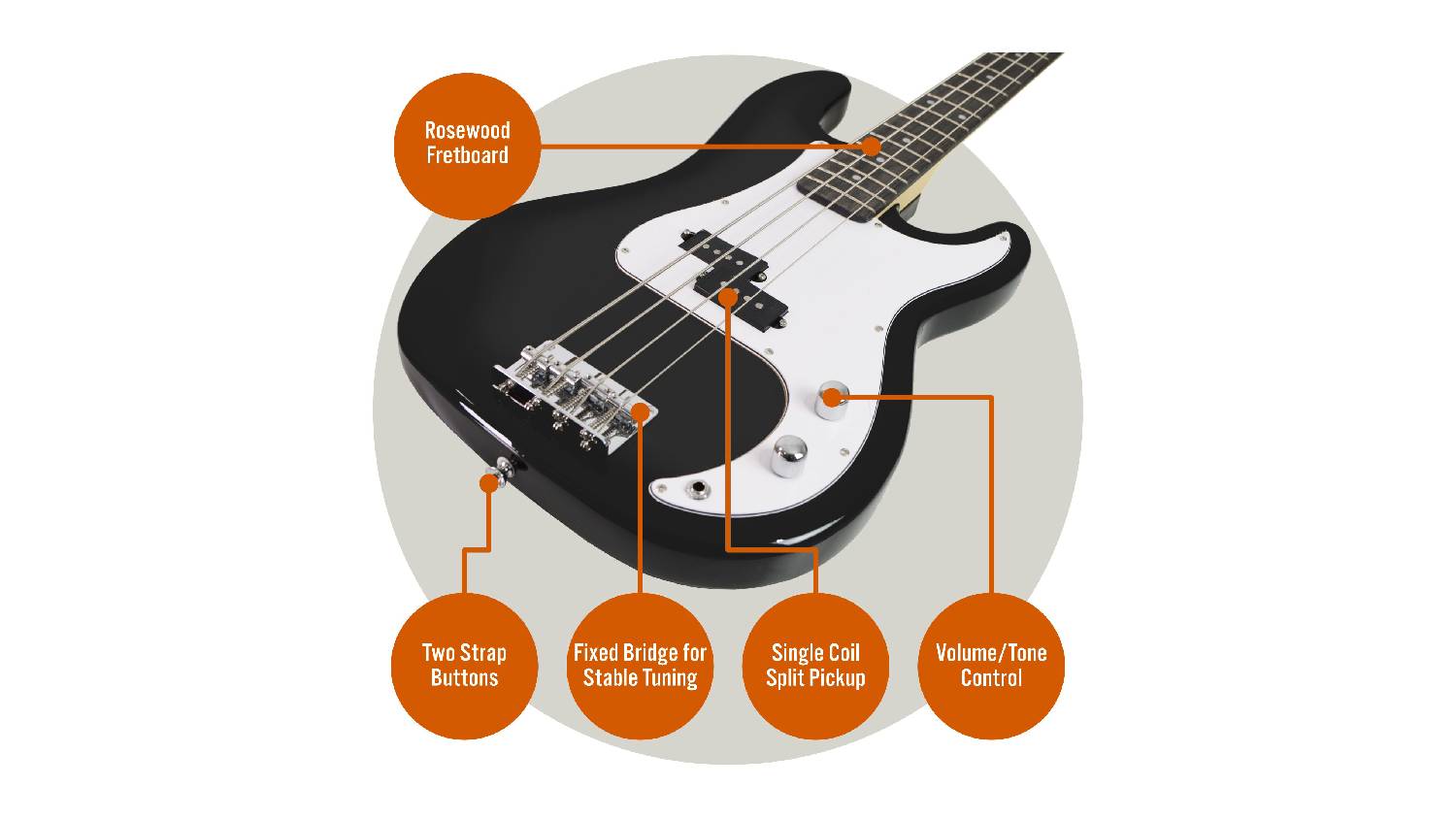 3rd Avenue Bass Guitar Starter Pack - Black