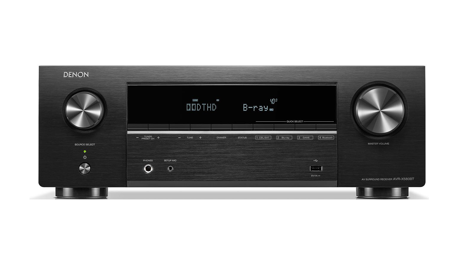 Denon 5.2 Channel Smart AV Receiver - 8K Ultra HD | BT v4.2 - Black (AVR-X580BT)