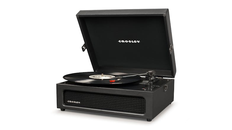 Crosley Voyager Bluetooth Turntable w/ Record Storage Display Stand - Black