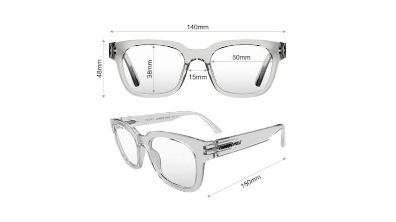 London Mole Tricky Glasses w/ Blue Light Blocker Lens - Transparent