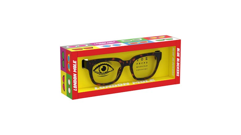 London Mole Tricky Glasses w/ Blue Light Blocker Lens - Tortiseshell