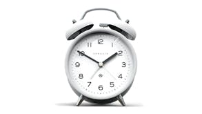 Newgate "Charlie Bell Echo" Classic Alarm Clock - Pebble White