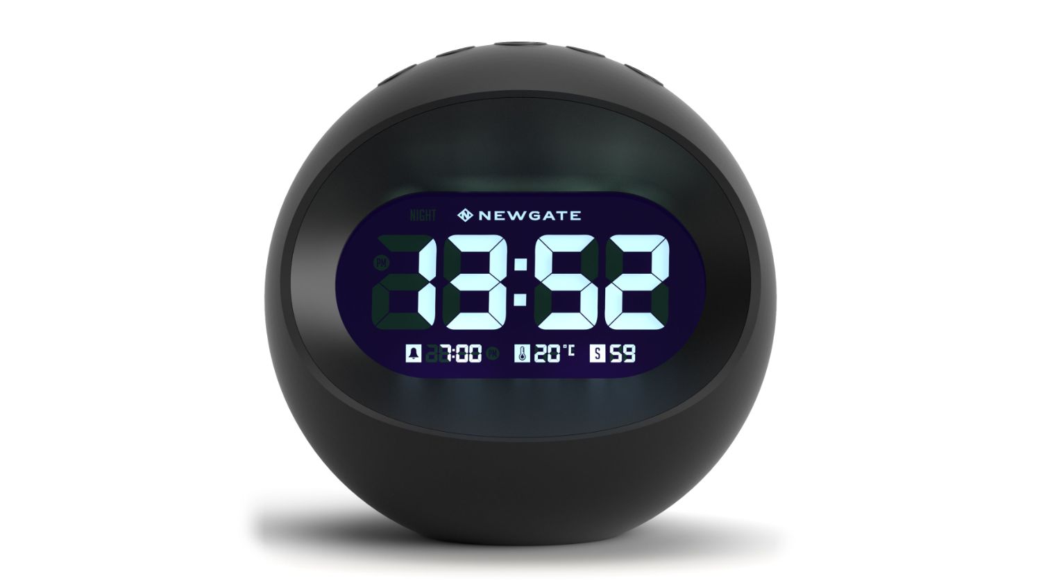 Newgate "Center of The Earth" LCD Alarm Clock - Black