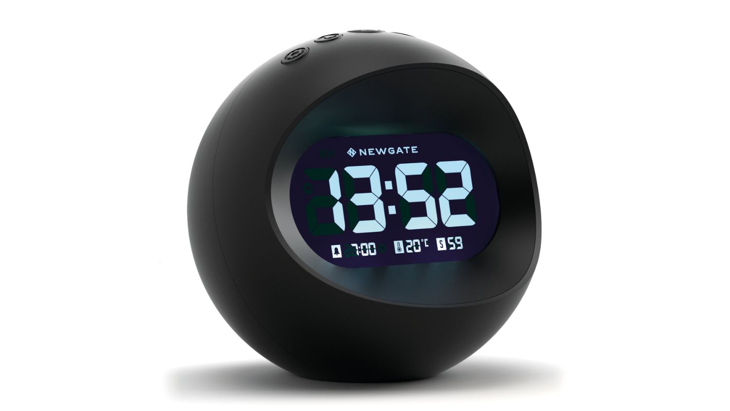 Newgate "Center of The Earth" LCD Alarm Clock - Black