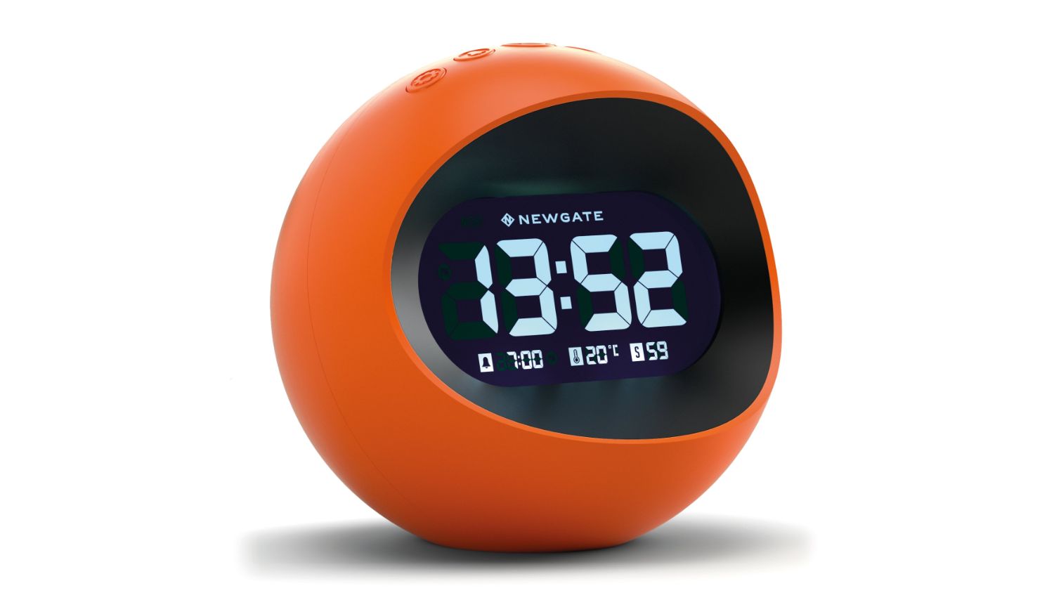 Newgate "Center of The Earth" LCD Alarm Clock - Pumpkin Orange