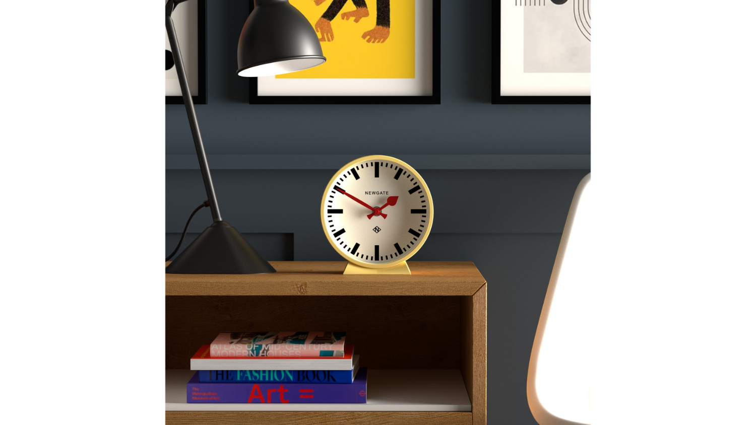 Newgate "Railway Dial" Mantel Clock - Cheeky Yellow
