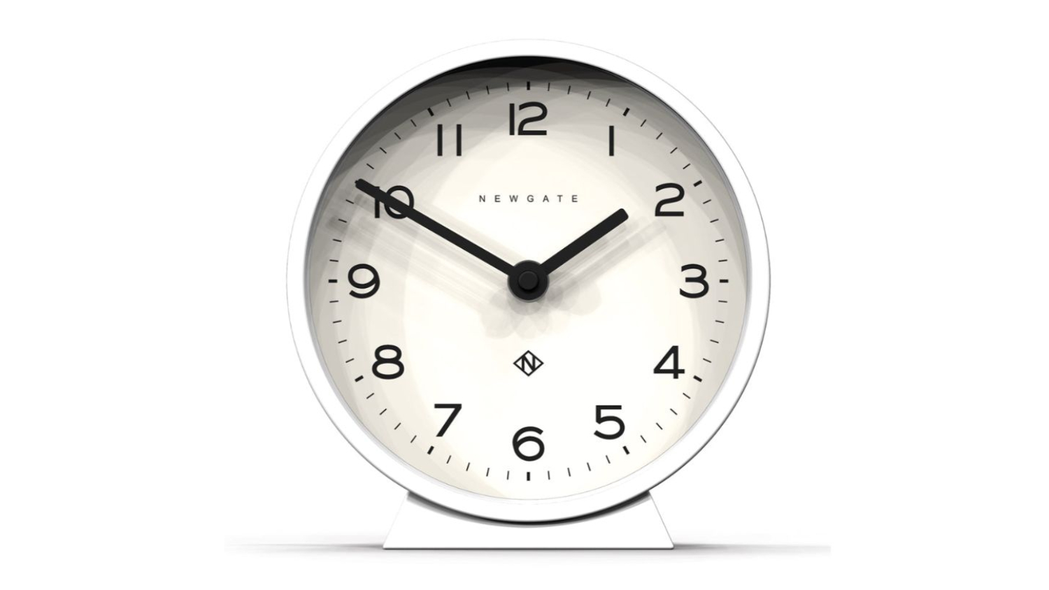 Newgate "M" Mantel Clock - Pebble White