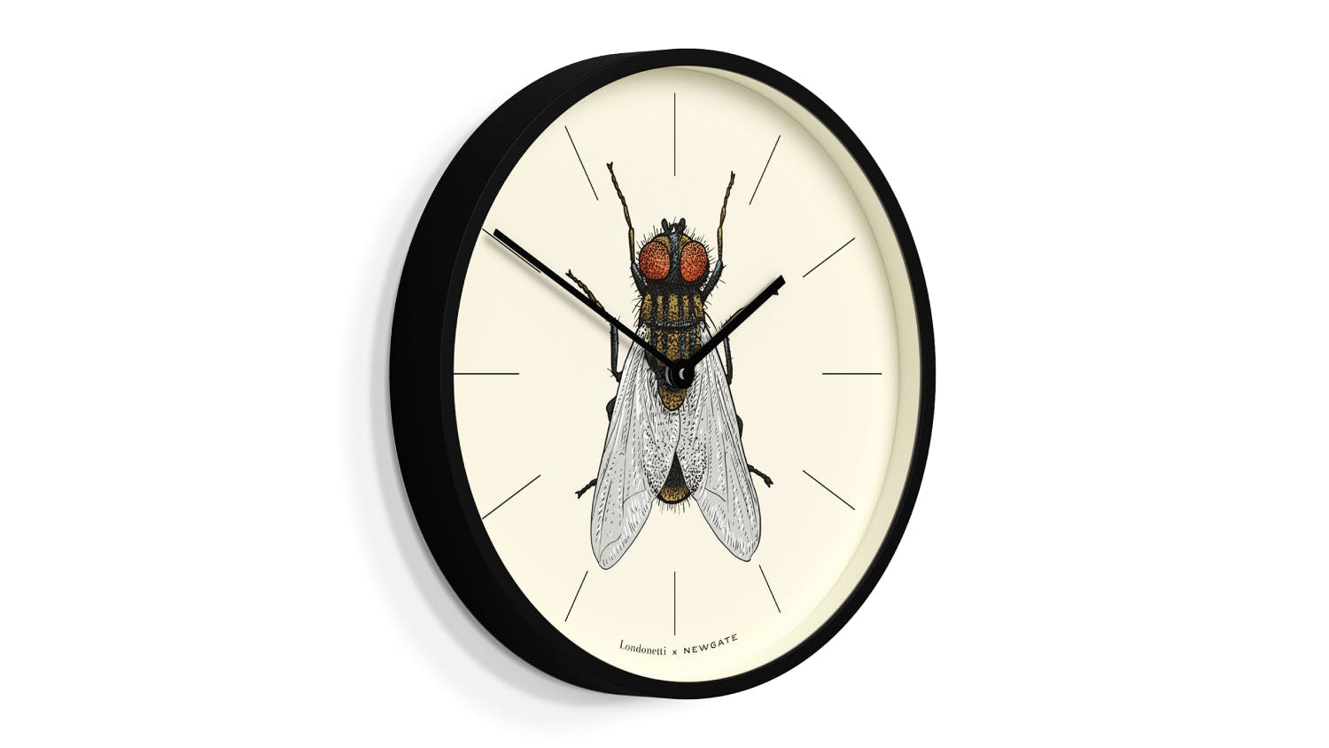 Newgate x Londonetti "Number Three" Wall Clock - Designer Fly Dial