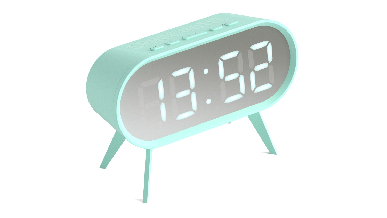 Newgate "Space Hotel Cyborg" LED Alarm Clock - Blue
