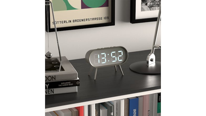 Newgate "Space Hotel Cyborg" LED Alarm Clock - Grey