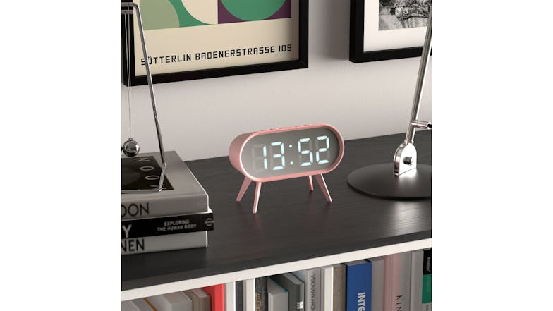 Newgate "Space Hotel Cyborg" LED Alarm Clock - Pink