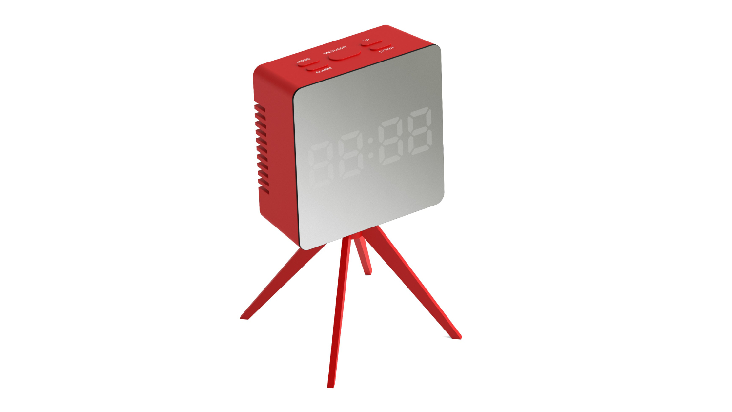 Newgate "Space Hotel Cyborg" LED Alarm Clock - Red