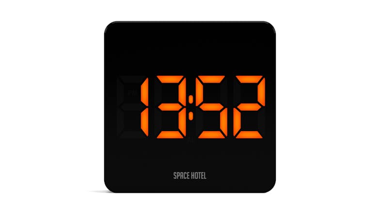 Newgate "Space Hotel Orbatron" LED Alarm Clock - Black/Orange