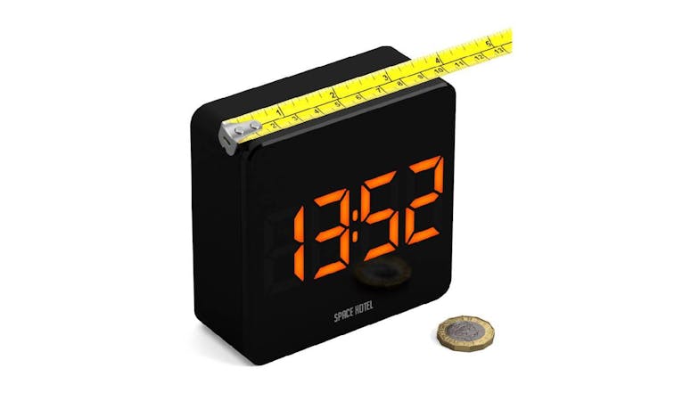 Newgate "Space Hotel Orbatron" LED Alarm Clock - Black/Orange