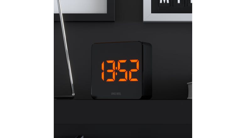 Newgate "Space Hotel Orbatron" LED Alarm Clock - Black/Orange