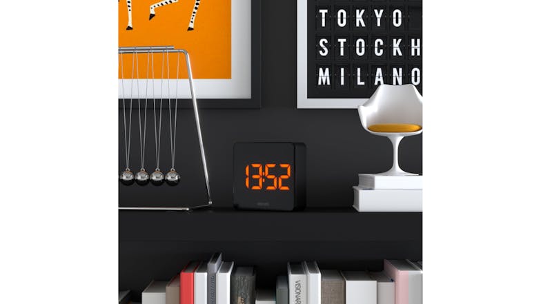 Newgate "Space Hotel Orbatron" LED Alarm Clock - Black/Orange
