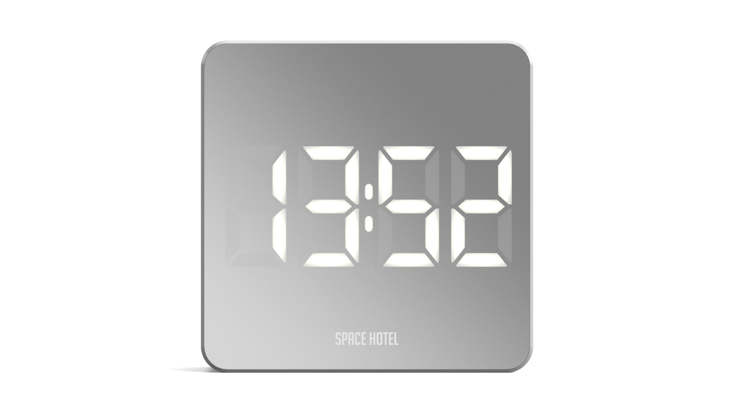 Newgate "Space Hotel Orbatron" LED Alarm Clock - Silver/White