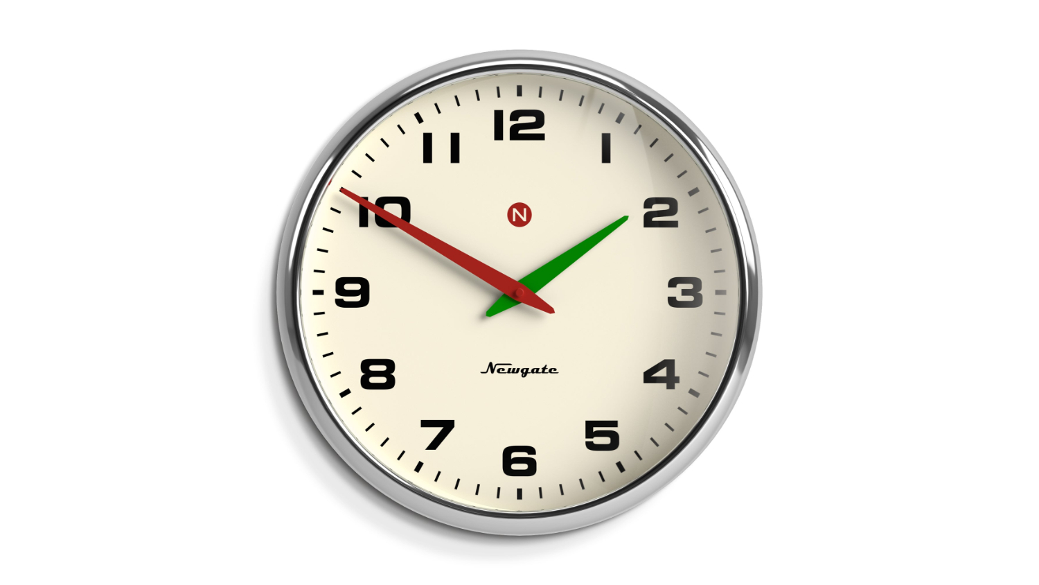 Newgate "Superstore Alpha Dial" Wall Clock - Silver