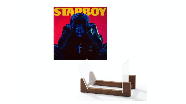 Crosley Record Storage Display Stand w/ The Weekend - Starboy Vinyl Album